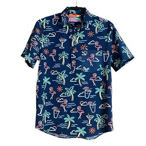Chubbies Neon Lights collared pullover shirt medium